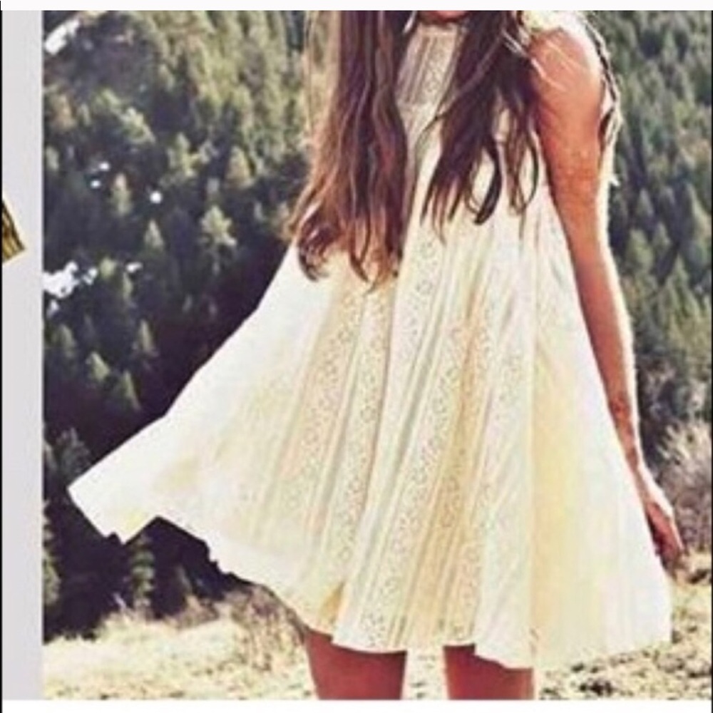 Free People cream lace dress